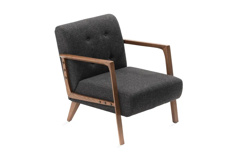 Barrion Lenestol med Armlene, Grå