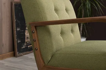 Barrion Lenestol med Armlene - Grønn - Møbler - Stoler - Lenestoler