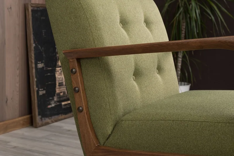 Barrion Lenestol med Armlene - Grønn - Møbler - Stoler - Lenestoler