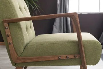 Barrion Lenestol med Armlene - Grønn - Møbler - Stoler - Lenestoler