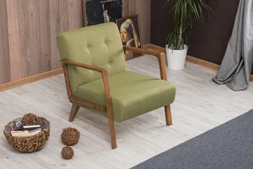 Barrion Lenestol med Armlene - Grønn - Møbler - Stoler - Lenestoler