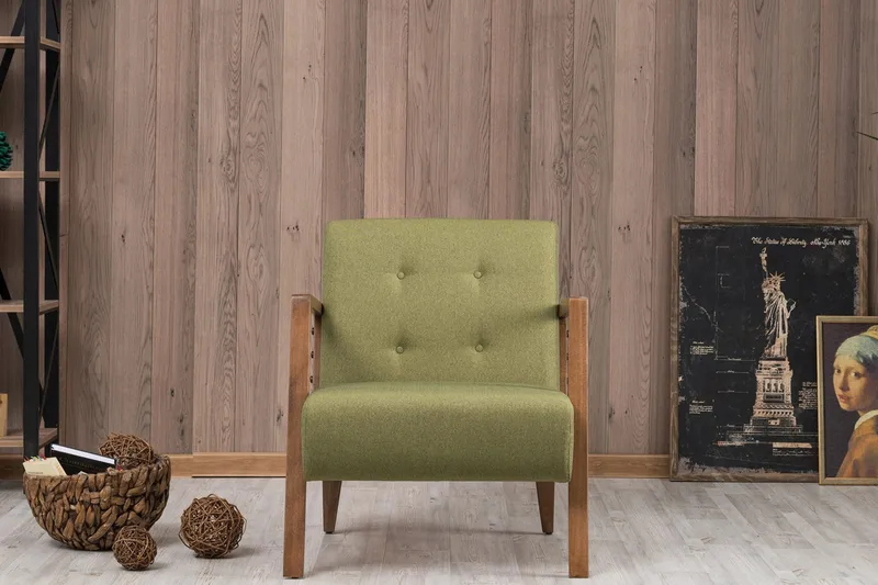 Barrion Lenestol med Armlene - Grønn - Møbler - Stoler - Lenestoler