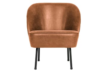 Bastien Retro Lenestol i Skinn - Cognac - Møbler - Stoler - Lenestoler