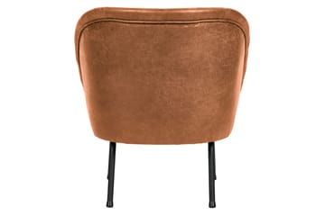 Bastien Retro Lenestol i Skinn - Cognac - Møbler - Stoler - Lenestoler