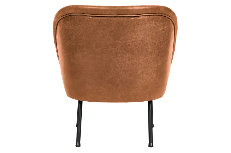 Bastien Retro Lenestol i Skinn - Cognac - Møbler - Stoler - Lenestoler