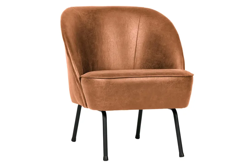 Bastien Retro Lenestol i Skinn, Cognac