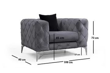 Beachport Lenestol - Antrasitt - Møbler - Stoler - Lenestoler