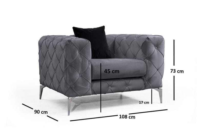 Beachport Lenestol - Antrasitt - Møbler - Stoler - Lenestoler