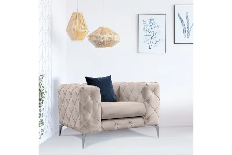 Beachport Lenestol - Beige - Møbler - Stoler - Lenestoler