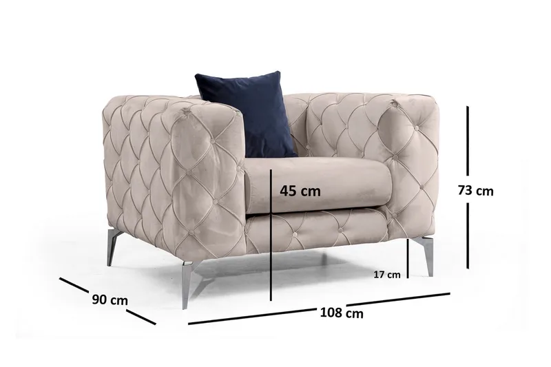 Beachport Lenestol - Beige - Møbler - Stoler - Lenestoler