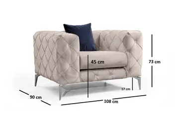 Beachport Lenestol - Beige - Møbler - Stoler - Lenestoler