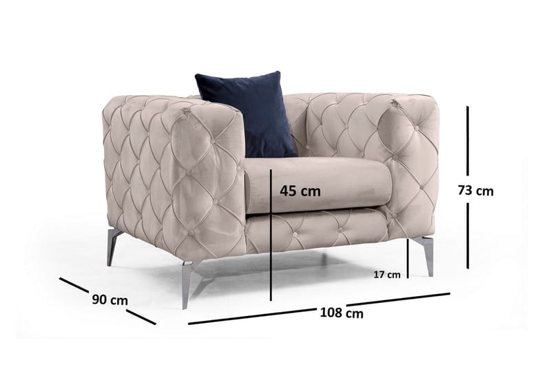 Beachport Lenestol - Beige - Møbler - Stoler - Lenestoler