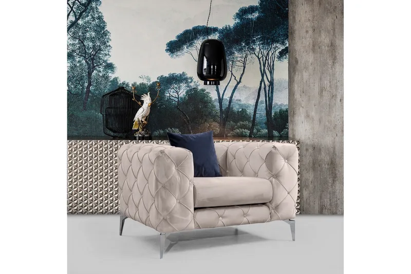 Beachport Lenestol - Beige - Møbler - Stoler - Lenestoler