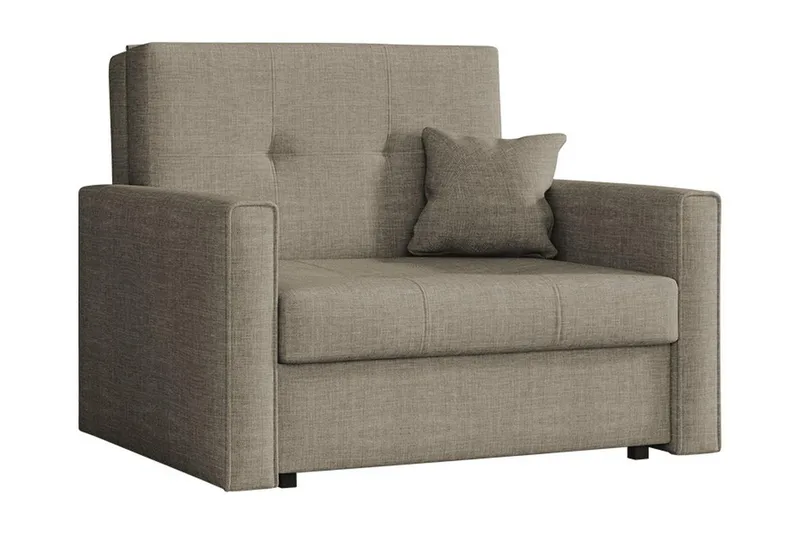 Bensbyn 2-seter Sovesofa 80x196 cm med Oppbevaring i Stoff - Grå - Møbler - Sofaer - Sovesofaer - 2 seters sovesofa
