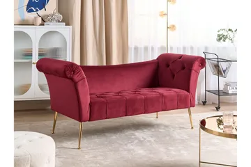 Bethely Sjeselong 175 cm - Gull/Rød - Møbler - Sofaer - Dagsenger