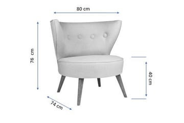 Biby Lenestol med Armlene - Beige - Møbler - Stoler - Lenestoler