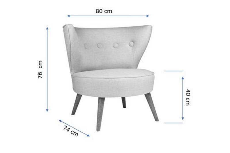 Biby Lenestol med Armlene - Beige - Møbler - Stoler - Lenestoler