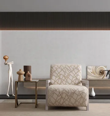 Bonavista lenestol Chenille - Krem / Lys beige - Møbler - Stoler - Lenestoler - Ørelappstol