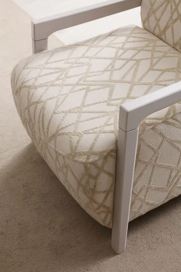 Bonavista lenestol Chenille - Krem / Lys beige - Møbler - Stoler - Lenestoler - Ørelappstol