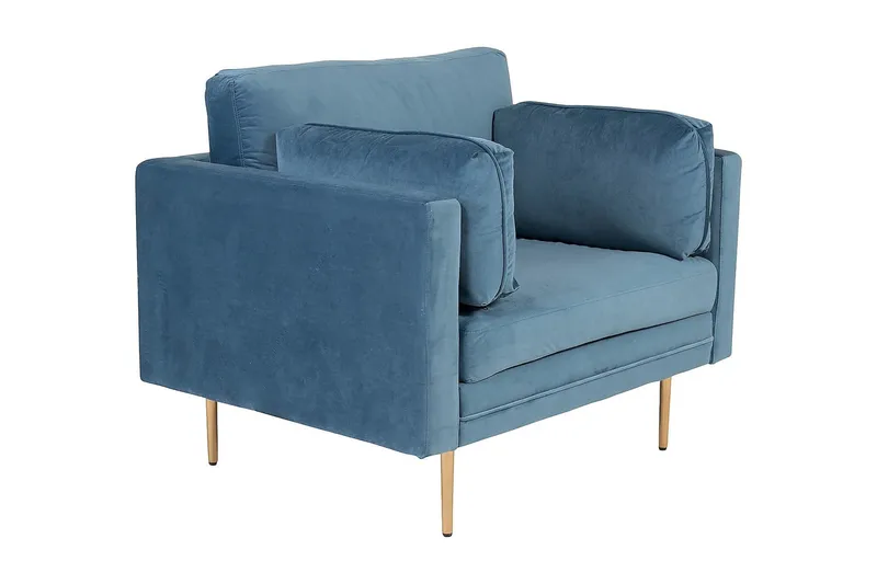 Boom Fløyelslenestol, Blå