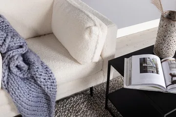 Boom Teddy Lenestol - Hvit / Teddystoff - Møbler - Stoler - Lenestoler