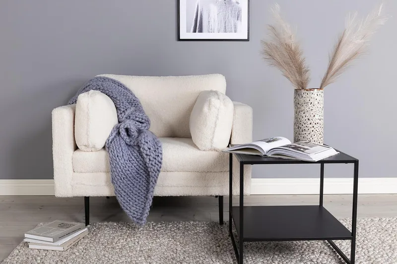 Boom Teddy Lenestol - Hvit / Teddystoff - Møbler - Stoler - Lenestoler