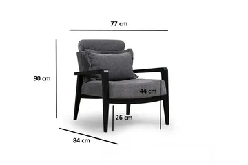 Bramelia Fåtölj - Grå - Møbler - Stoler - Lenestoler