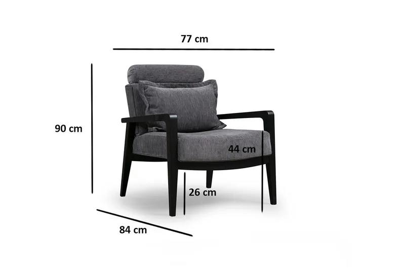 Bramelia Fåtölj - Grå - Møbler - Stoler - Lenestoler