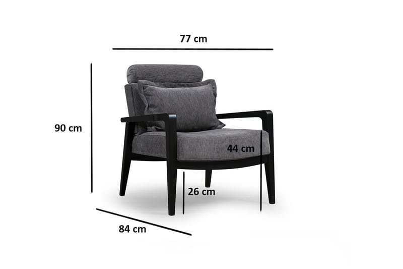 Bramelia Fåtölj - Grå - Møbler - Stoler - Lenestoler