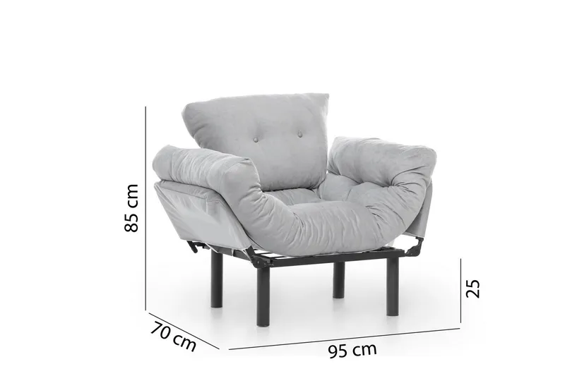 Bramelia Fåtölj - Grå - Møbler - Stoler - Lenestoler