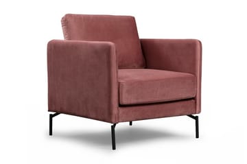 Bramelia Moderne Lenestol i Fløyel - Rosa - Møbler - Stoler - Lenestoler - Fløyelslenestol