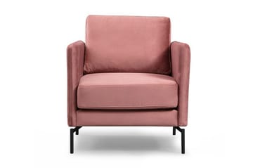 Bramelia Moderne Lenestol i Fløyel - Rosa - Møbler - Stoler - Lenestoler - Fløyelslenestol