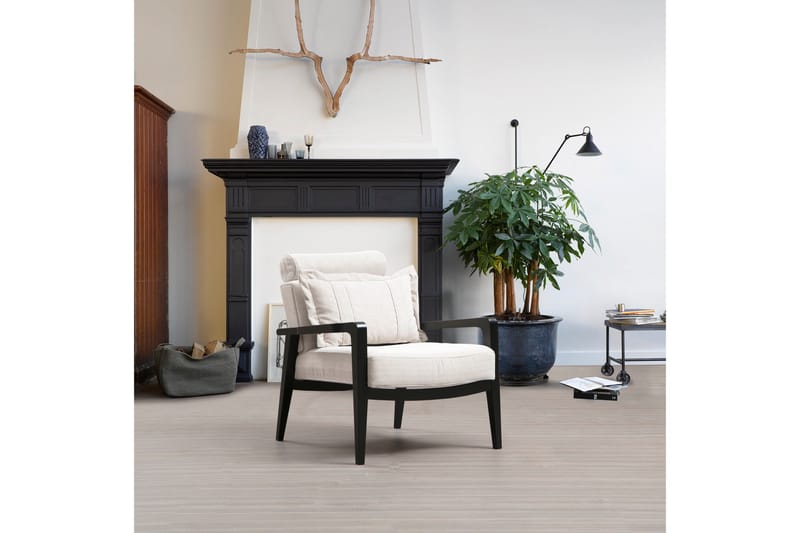 Bramelia Moderne Lenestol i Stoff - Beige - Møbler - Stoler - Lenestoler