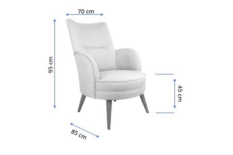 Brandn Lenestol med Armlene - Beige - Møbler - Stoler - Lenestoler