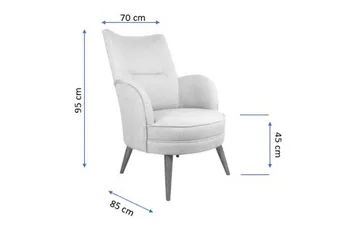 Brandn Lenestol med Armlene - Blå - Møbler - Stoler - Lenestoler