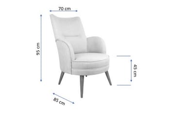 Brandn Lenestol med Armlene - Blå - Møbler - Stoler - Lenestoler