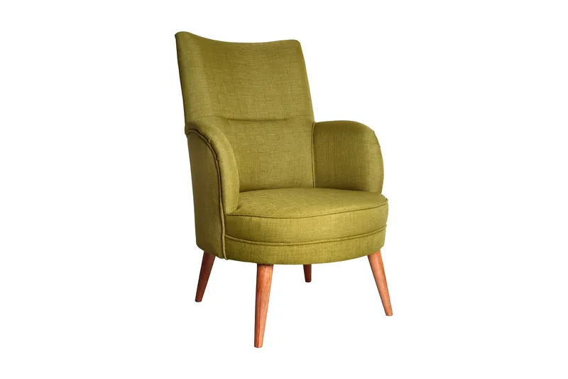 Brandn Lenestol med Armlene, Grønn