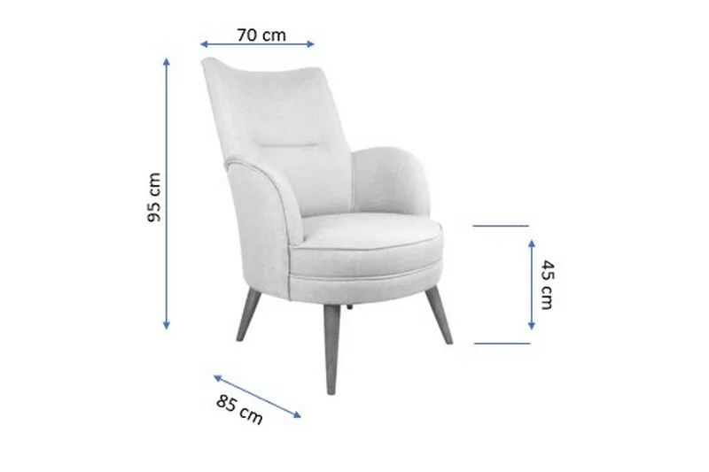 Brandn Lenestol med Armlene - Gul - Møbler - Stoler - Lenestoler
