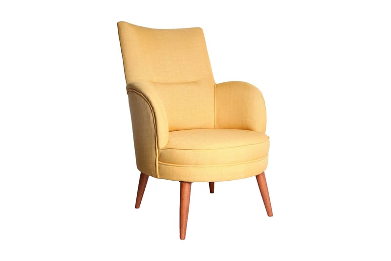 Brandn Lenestol med Armlene, Gul