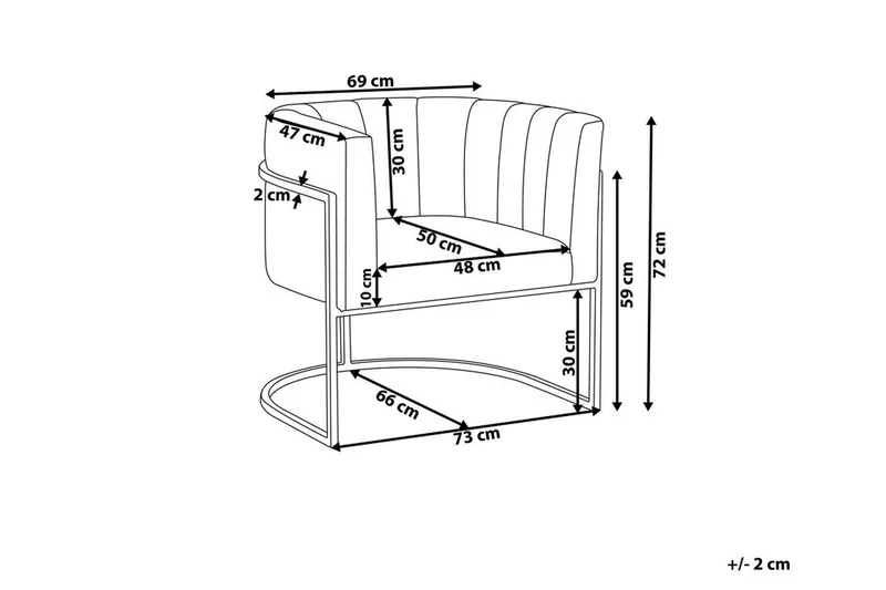 Breitsprecher Lenestol Fløyel - Grå - Møbler - Stoler - Lenestoler