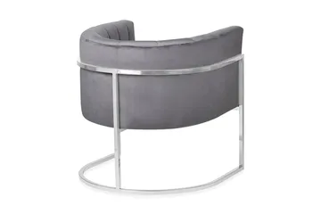 Breitsprecher Lenestol Fløyel - Grå - Møbler - Stoler - Lenestoler