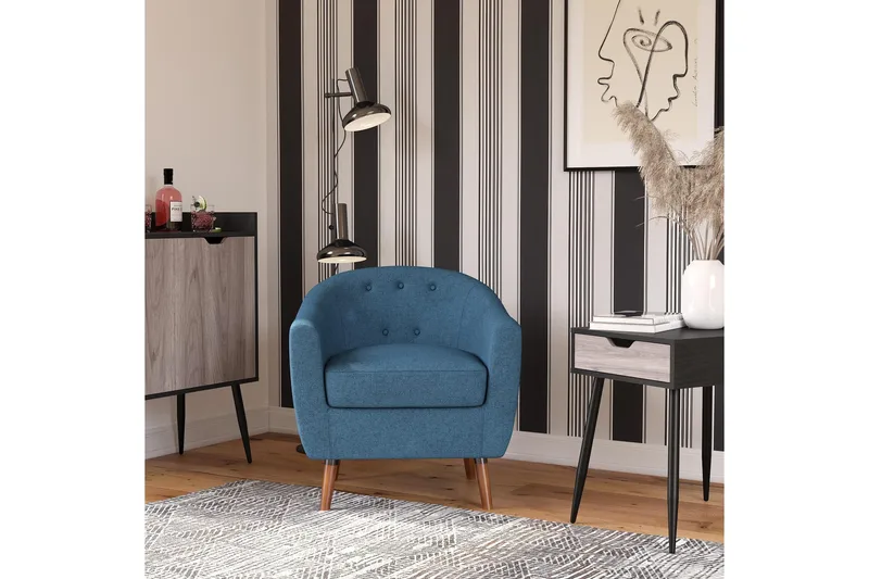 Brie Lenestol Blå - Queer Eye - Møbler - Stoler - Lenestoler