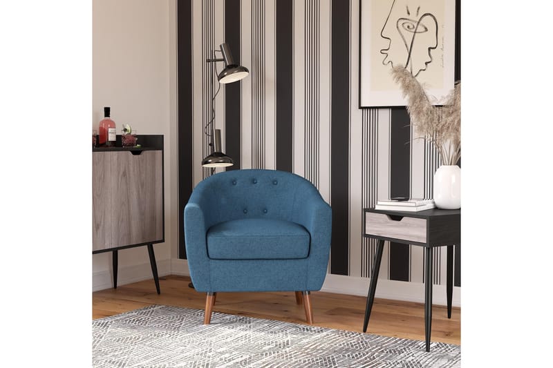 Brie Lenestol Blå - Queer Eye - Møbler - Stoler - Lenestoler