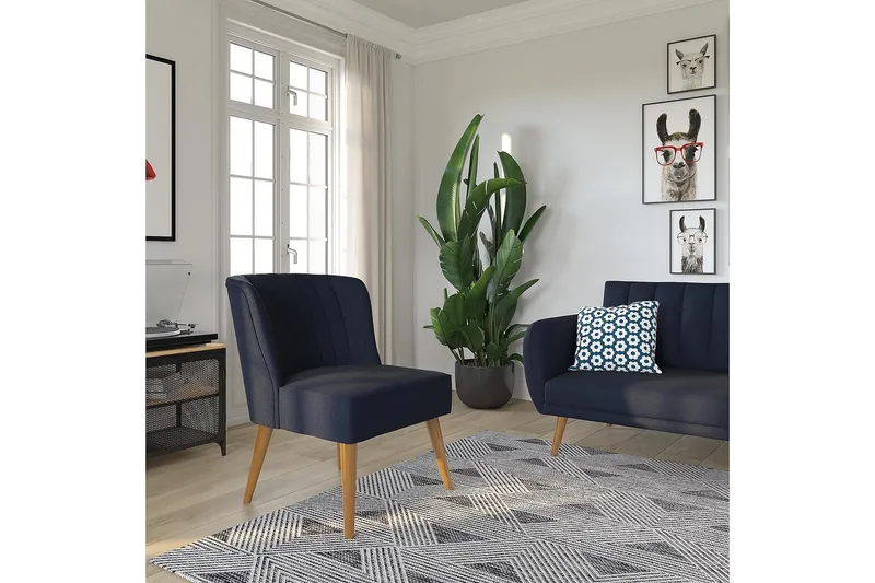 Brittany Lenestol Linblå - Novogratz - Møbler - Stoler - Lenestoler - Lenestol uten armlene