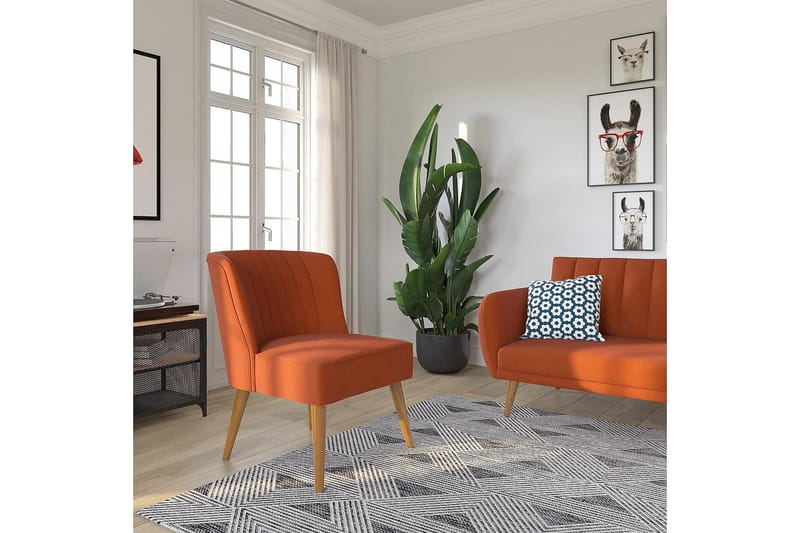 Brittany Lenestol Linoransje - Novogratz - Møbler - Stoler - Lenestoler - Lenestol uten armlene