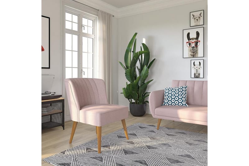 Brittany Lenestol Linrosa - Novogratz - Møbler - Stoler - Lenestoler - Lenestol uten armlene