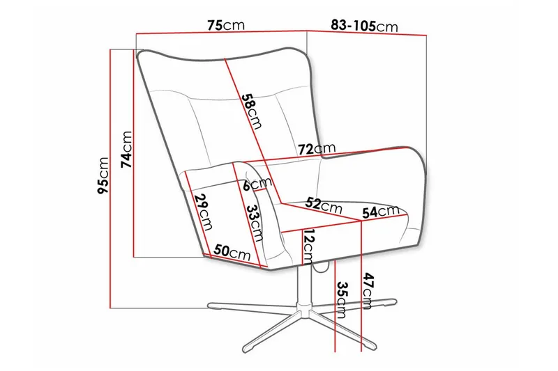 Carney Fåtölj Black - Møbler - Stoler - Lenestoler