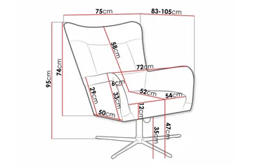 Carney Fåtölj Dark blue - Møbler - Stoler - Lenestoler