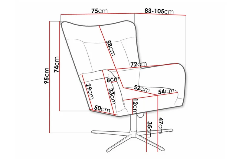 Carney Fåtölj Dark blue - Møbler - Stoler - Lenestoler