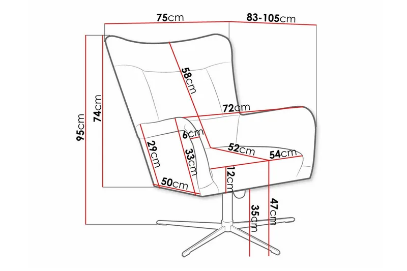 Carney Fåtölj Grey - Møbler - Stoler - Lenestoler